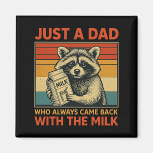 Nur ein Vater, der immer wieder mit der Milch zurü Magnet