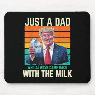 Nur ein Vater, der immer wieder mit der Milch zurü Mousepad