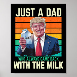 Nur ein Vater, der immer wieder mit der Milch zurü Poster