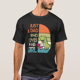 Nur ein Vater, der seine Tochter mit einem glückli T-Shirt