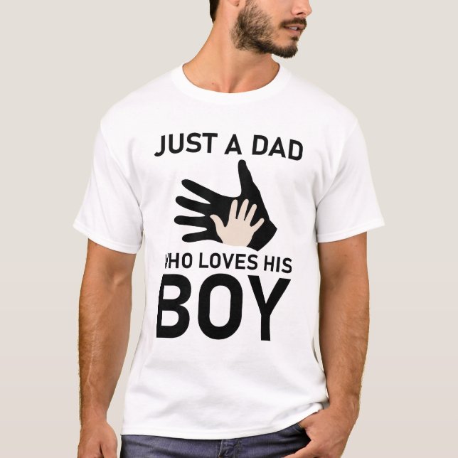 Nur ein Vater, der seinen Jungen Liebe T-Shirt (Vorderseite)