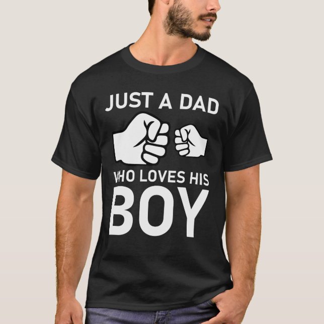 Nur ein Vater, der seinen Jungen Liebe T-Shirt (Vorderseite)