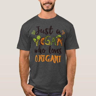Nur ein Veganer, der Lieben Origami-Geschenk T-Shirt