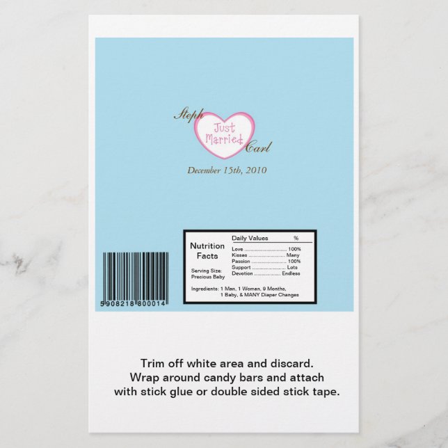 Nur ein verheiratetes Auto Hochzeit große Candy Ba Flyer (Vorne)