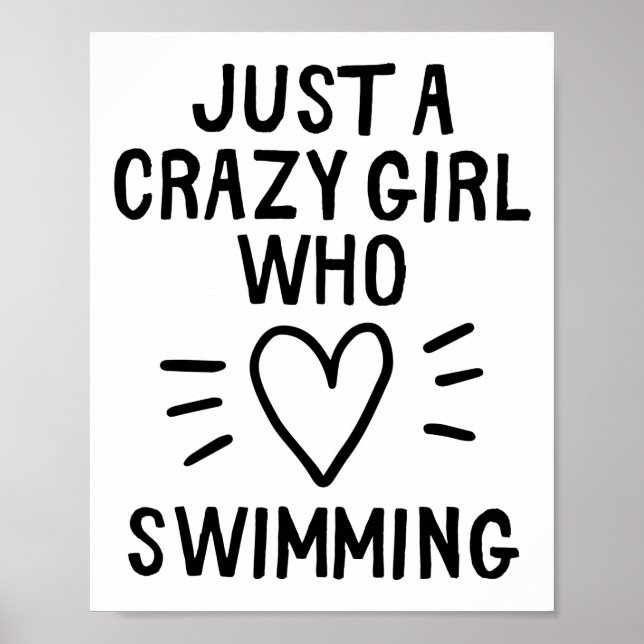 Nur ein verrücktes Mädchen, das Lieben schwimmen. Poster (Vorne)