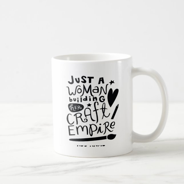 Nur ein weibliches Gebäude ein Handwerksreich - Na Kaffeetasse (Rechts)