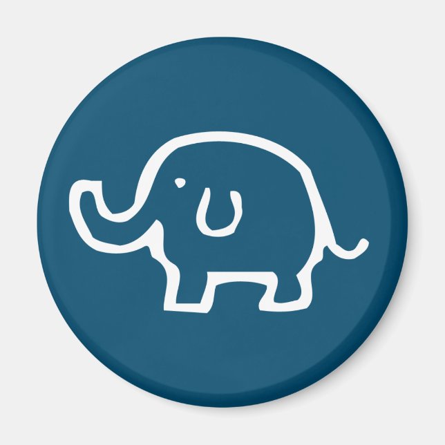 Nur ein weißer Elefant Magnet (Vorne)
