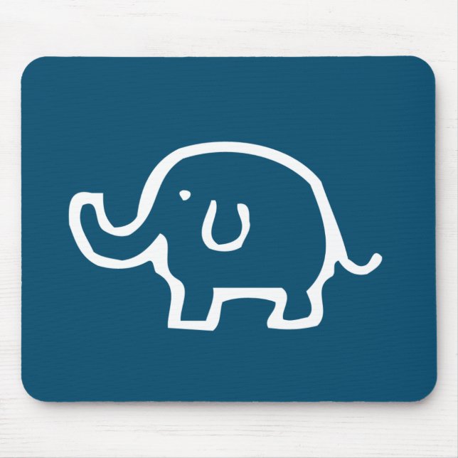 Nur ein weißer Elefant Mousepad (Vorne)