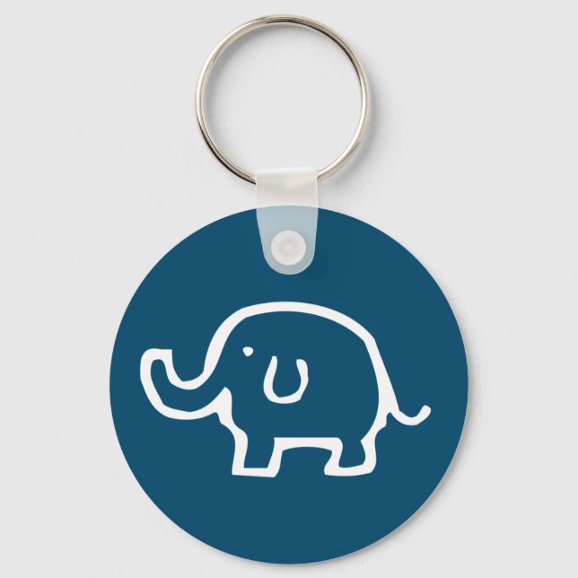 Nur ein weißer Elefant Schlüsselanhänger (Vorderseite)