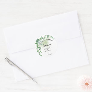 Nur ein wenig SweetTreat Eukalyptus WeddingFavor Runder Aufkleber