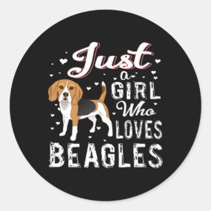 Nur ein Wer Liebe Beagle Runder Aufkleber