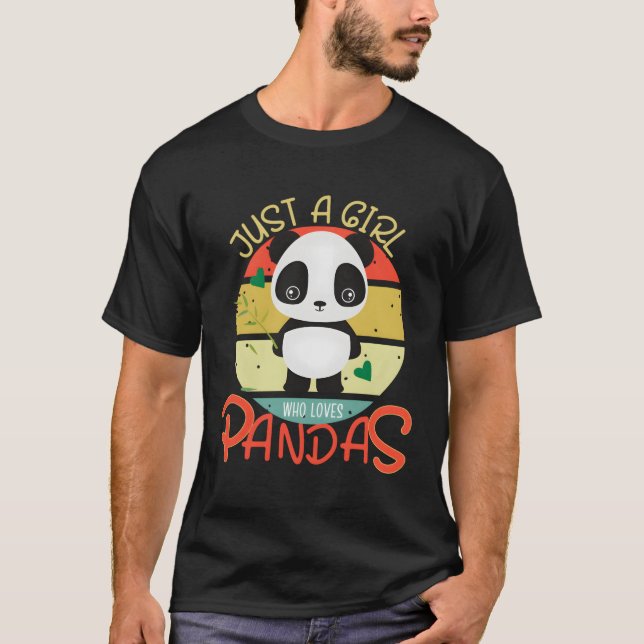 Nur ein wer Lieben Pandas Panda Bär T-Shirt (Vorderseite)
