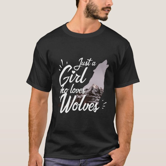 Nur ein Wer Lieben Wolves Wolf T-Shirt (Vorderseite)