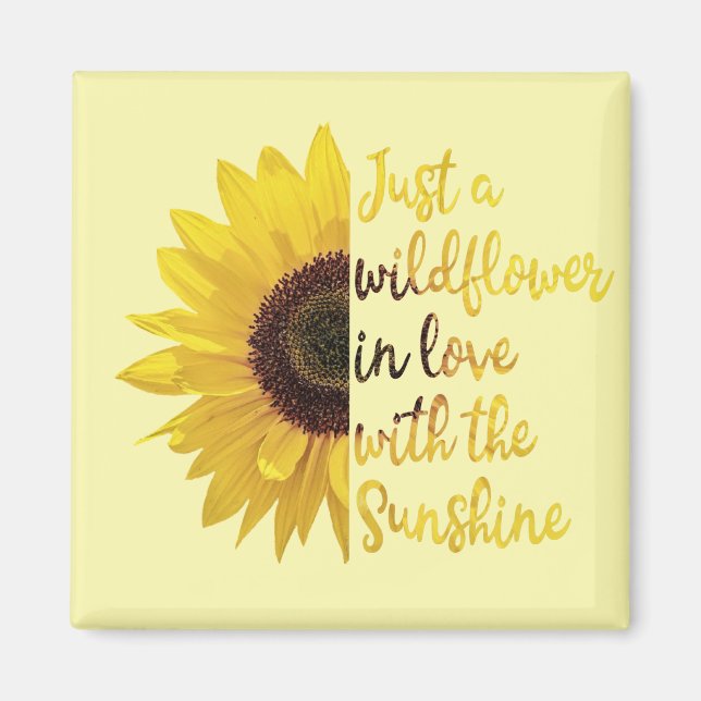 Nur ein Wilflower Square Magnet (Vorne)