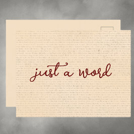 Nur ein Wort Postkarte