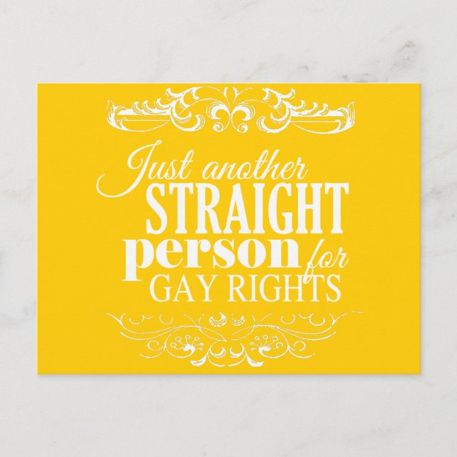 NUR EINE ANDERE STRATEGISCHE PERSON FÜR GAY RIGHTS POSTKARTE (Vorderseite)