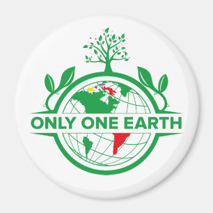 Nur eine Erde. Lasst uns vereinen, die Umwelt zu r Magnet