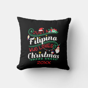 Nur eine Filipina, die Weihnachten Lieben Kissen