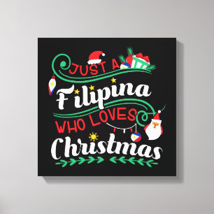Nur eine Filipina, die Weihnachten Lieben Leinwanddruck