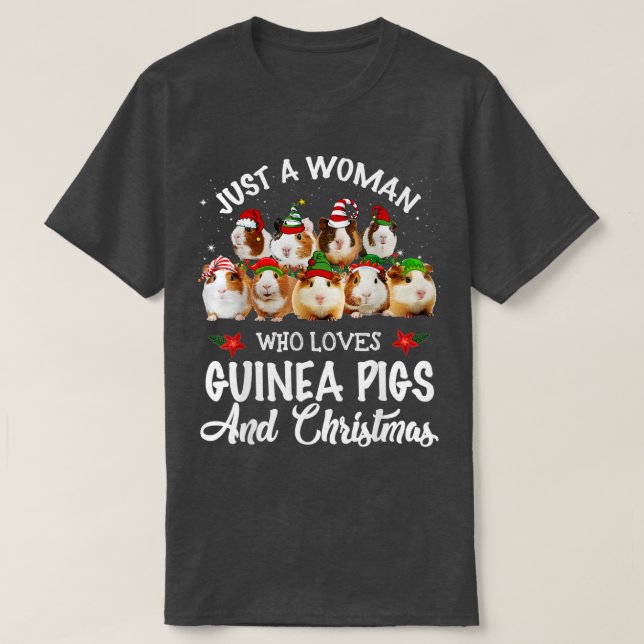 Nur eine Frau, die Guinea und Weihnachten Liebe T-Shirt (Design vorne)