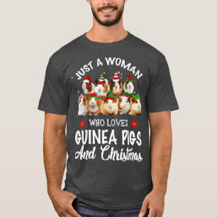 Nur eine Frau, die Guinea und Weihnachten Liebe T-Shirt