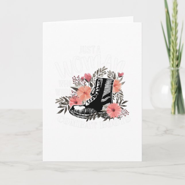 Nur eine Frau Wore Combat Boots Veteran Karte (Vorderseite)