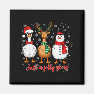 Nur eine fröhliche Gans Frohe Gansmas Weihnachten Magnet