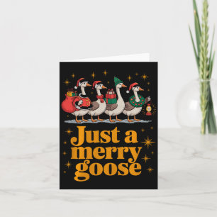 Nur eine fröhliche Gans lustiger Weihnachten Premi Karte