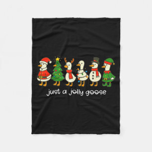Nur eine fröhliche Gans Lustiges Weihnachten für M Fleecedecke