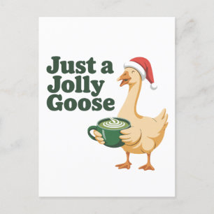 Nur eine fröhliche Gans Weihnachten Vogel Liebhabe Einladungspostkarte