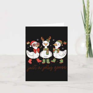 Nur eine fröhliche Gans -Weihnachtsgans - Fröhlich Karte