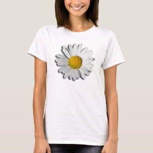 Nur eine Gänseblümchen-Blüte + Ihr Text u. Idee T-Shirt