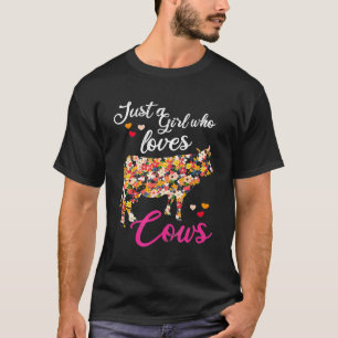 Nur eine Girl Liebe Kuh Heifer Wildblumen Highland T-Shirt