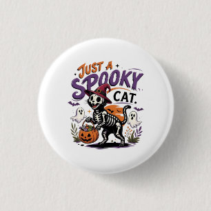 Nur eine gruselige Katze Halloween Button