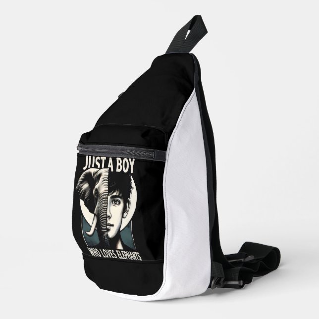 Nur eine junge Liebe für Elefanten Crossbody Bag (Rechte Ecke)