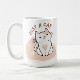 Nur eine Katze Süße Katzenliebhaber | Minimal Kitt Kaffeetasse