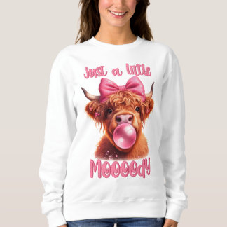 Nur eine kleine Moody Boujee Highland Cow Sweatshirt