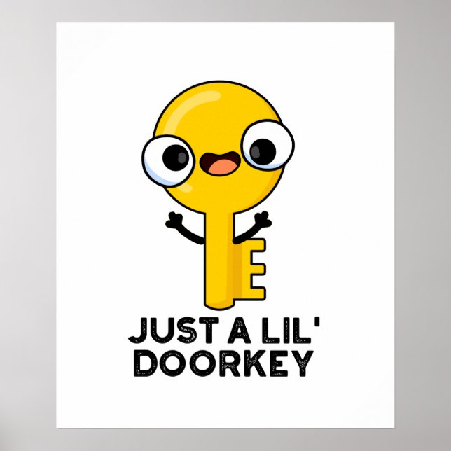 Nur eine kleine Türklinke, ein lustiger Dorky Schl Poster (Vorne)
