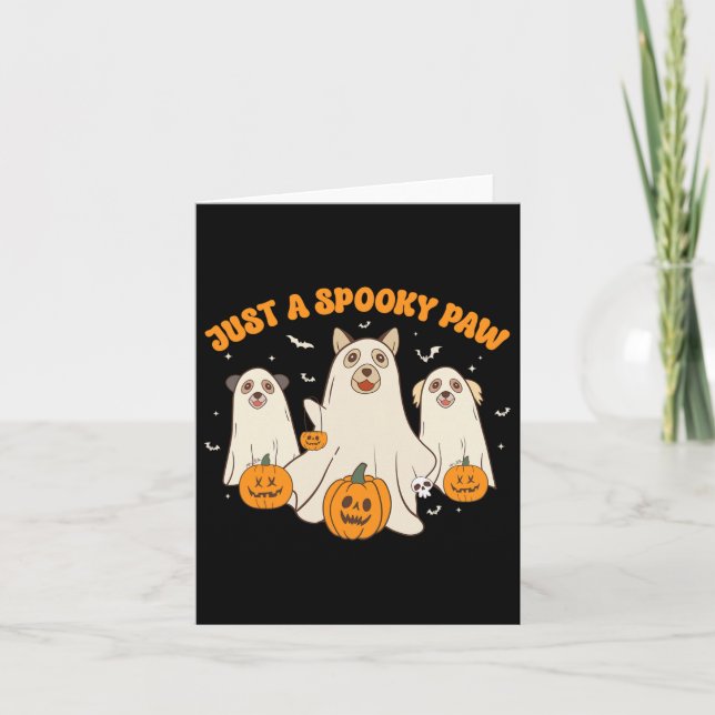 Nur eine leckere Paw Niedlich Ghost Dogs Funny Hal Karte (Vorderseite)
