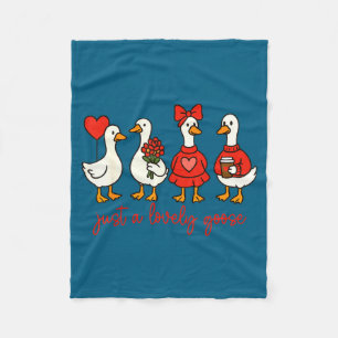 Nur eine liebe Gans Süße Nk Alberne Gans Valentins Fleecedecke