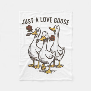 Nur eine Liebesgans Lustige Gans Glücklicher Valen Fleecedecke