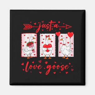 Nur eine Liebesgans Lustige Valentinstag Süße Gans Magnet