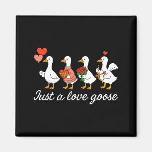 Nur eine Liebesgans Valentinsenten Gans Valentinsg Magnet