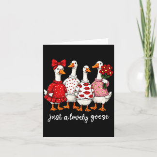 Nur eine liebevolle Gans Süße alberne Gans Valenti Karte