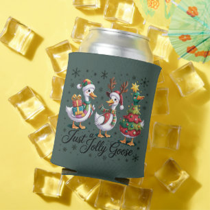 Nur eine lustige Gans Patchwork Weihnachtsente Lus Dosenkühler