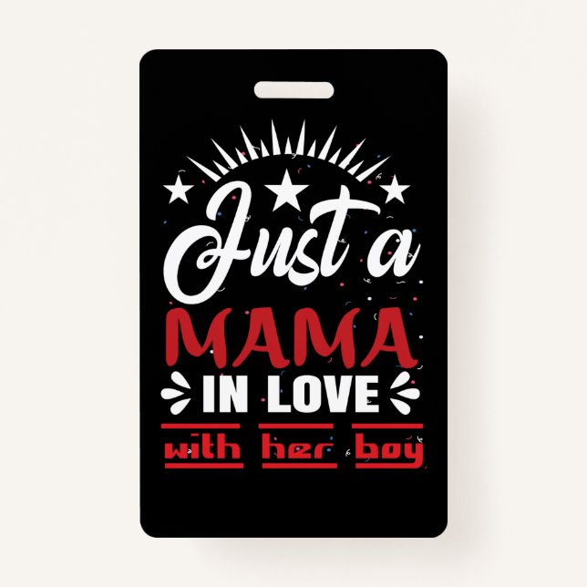 Nur eine Mama in Liebe mit ihrem Jungen Valentine Ausweis (Vorderseite)