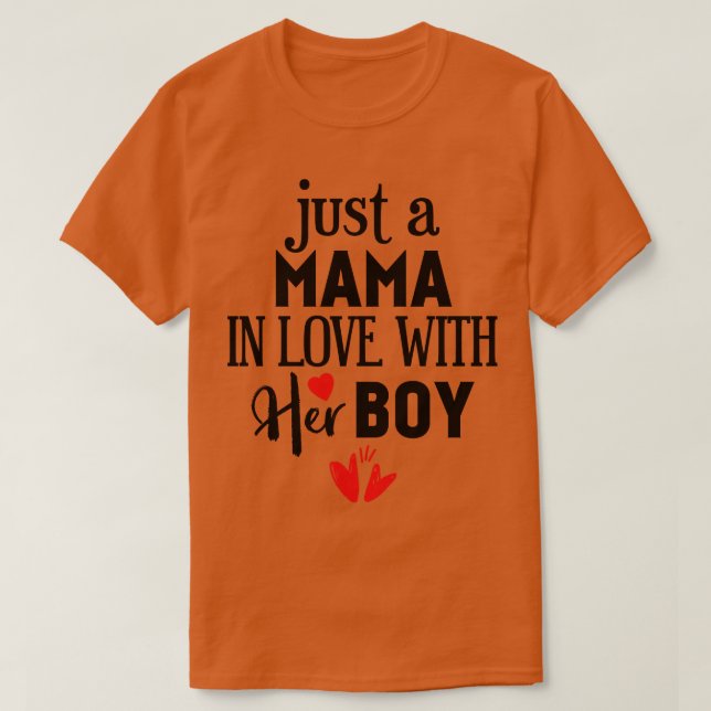 Nur eine Mama in Liebe mit ihren Jungs T-Shirt (Design vorne)