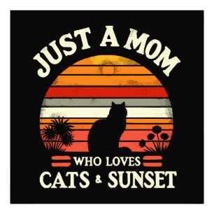 Nur eine Mutter, die Katzen liebt Fotodruck