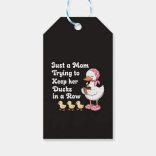 Nur eine Mutter, die versucht, ihre Enten in einer Geschenkanhänger