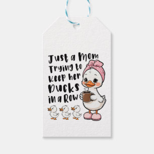 Nur eine Mutter, die versucht, ihre Enten in einer Geschenkanhänger
